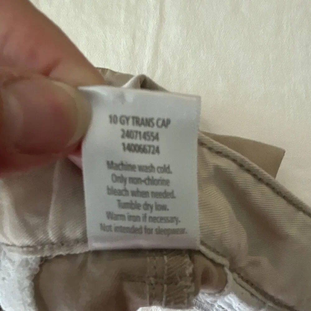 Gymboree Boys Beige Chino ShortsSize 10 Cotton Twill AdjustableWaist Pockets 183